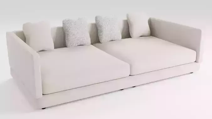 Sofa made of quality fabric in a modern style