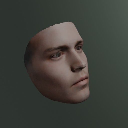 PopFace BaseMesh - Johnny Depp 3D model_5