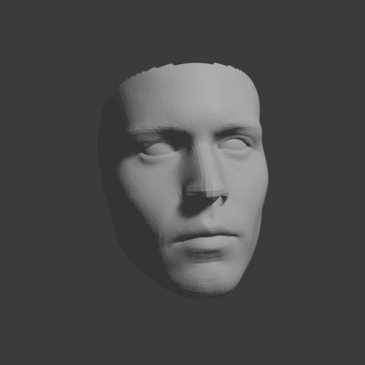 PopFace BaseMesh - Johnny Depp 3D model_9