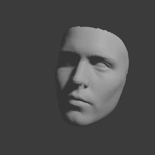 PopFace BaseMesh - Johnny Depp 3D model_8
