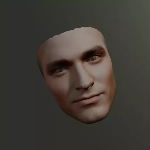 PopFace BaseMesh - Robert Pattinson 3D model_0