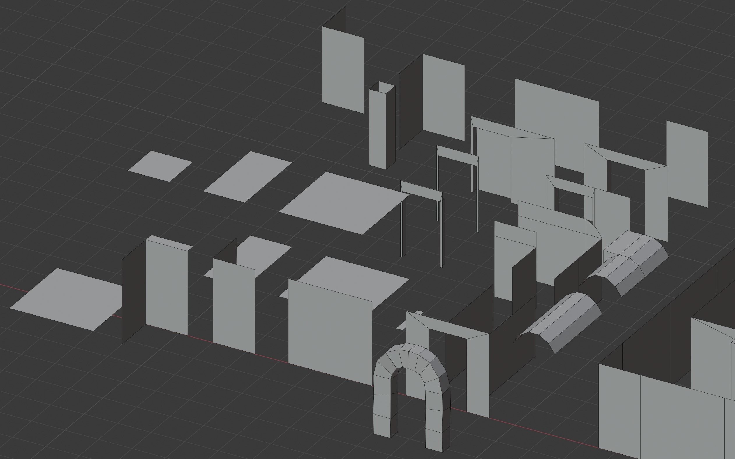 PSX Low Poly Abandoned Dungeon Building Low-poly 3D model_13