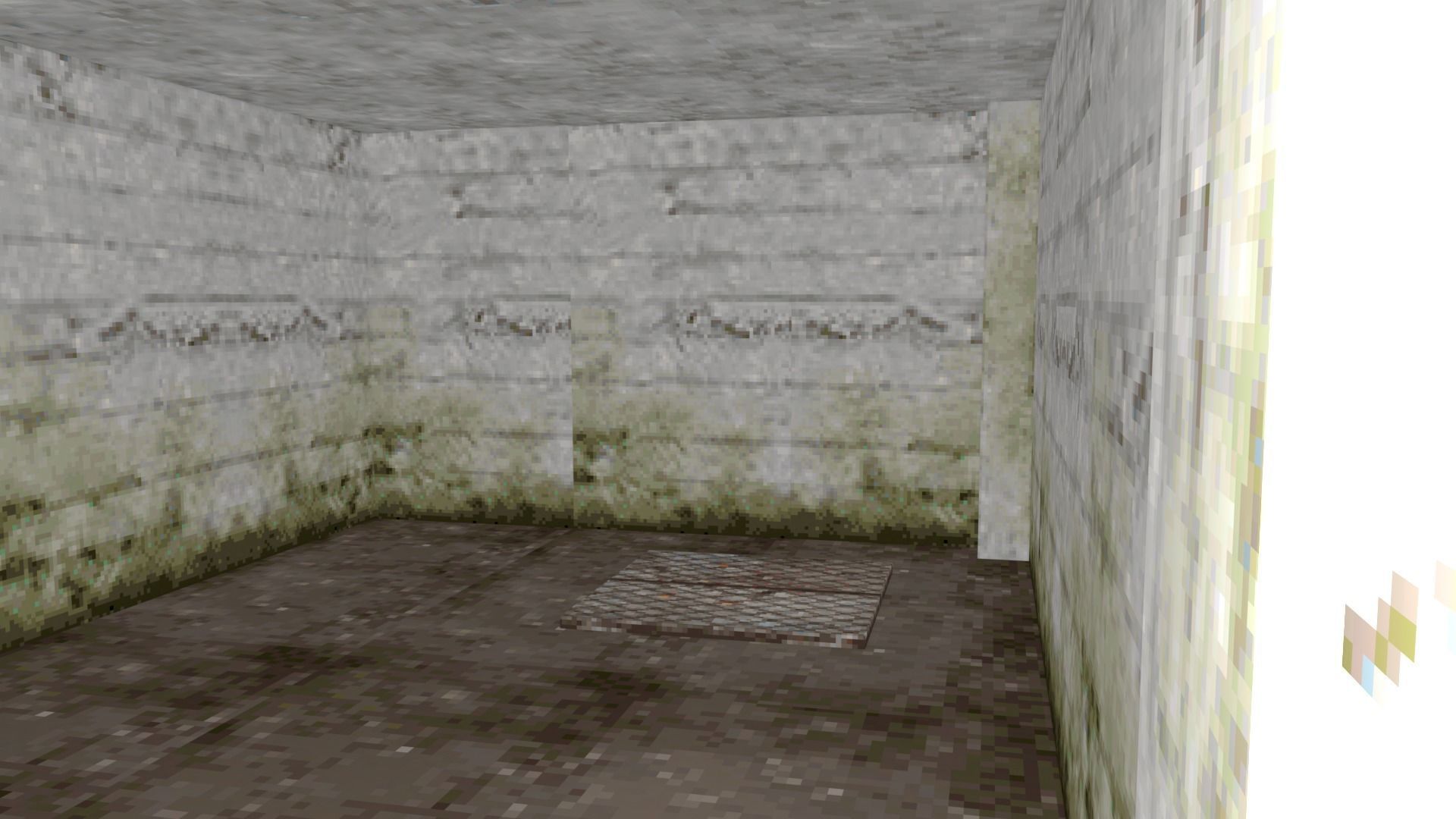 PSX Low Poly Abandoned Dungeon Building Low-poly 3D model_9