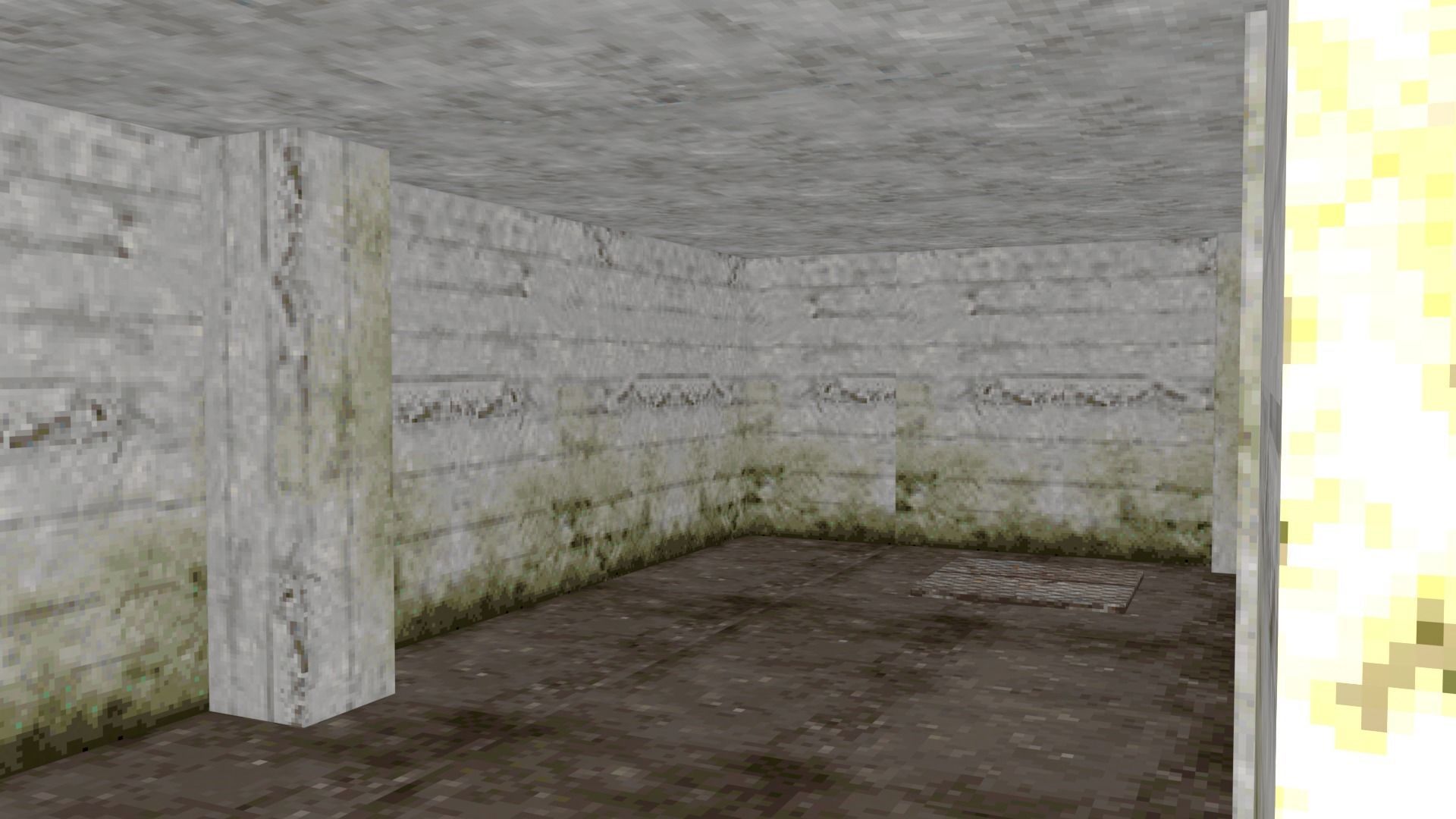 PSX Low Poly Abandoned Dungeon Building Low-poly 3D model_8