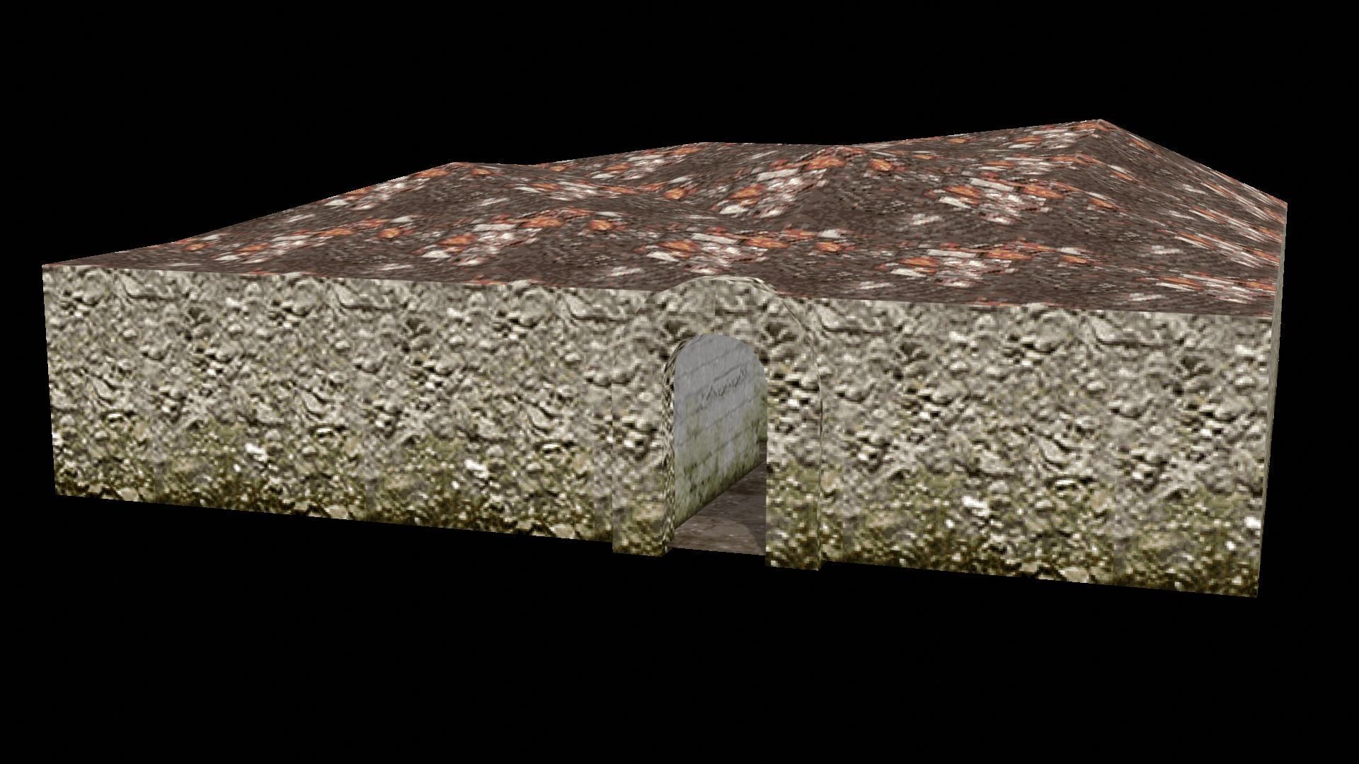 PSX Low Poly Abandoned Dungeon Building Low-poly 3D model_2