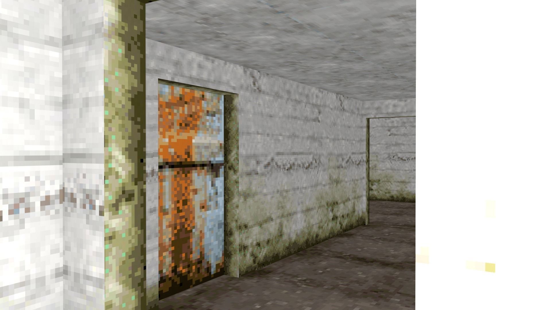 PSX Low Poly Abandoned Dungeon Building Low-poly 3D model_6