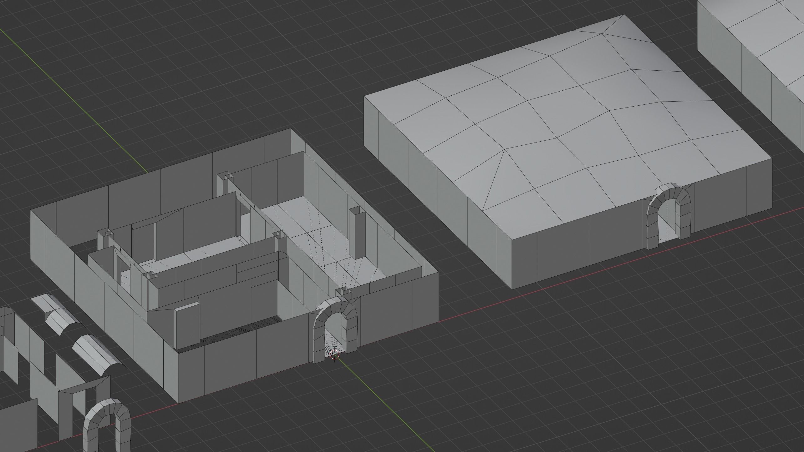 PSX Low Poly Abandoned Dungeon Building Low-poly 3D model_12