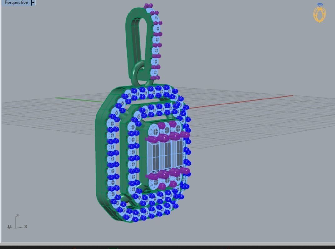 Pendant and Earring 3D print model_3