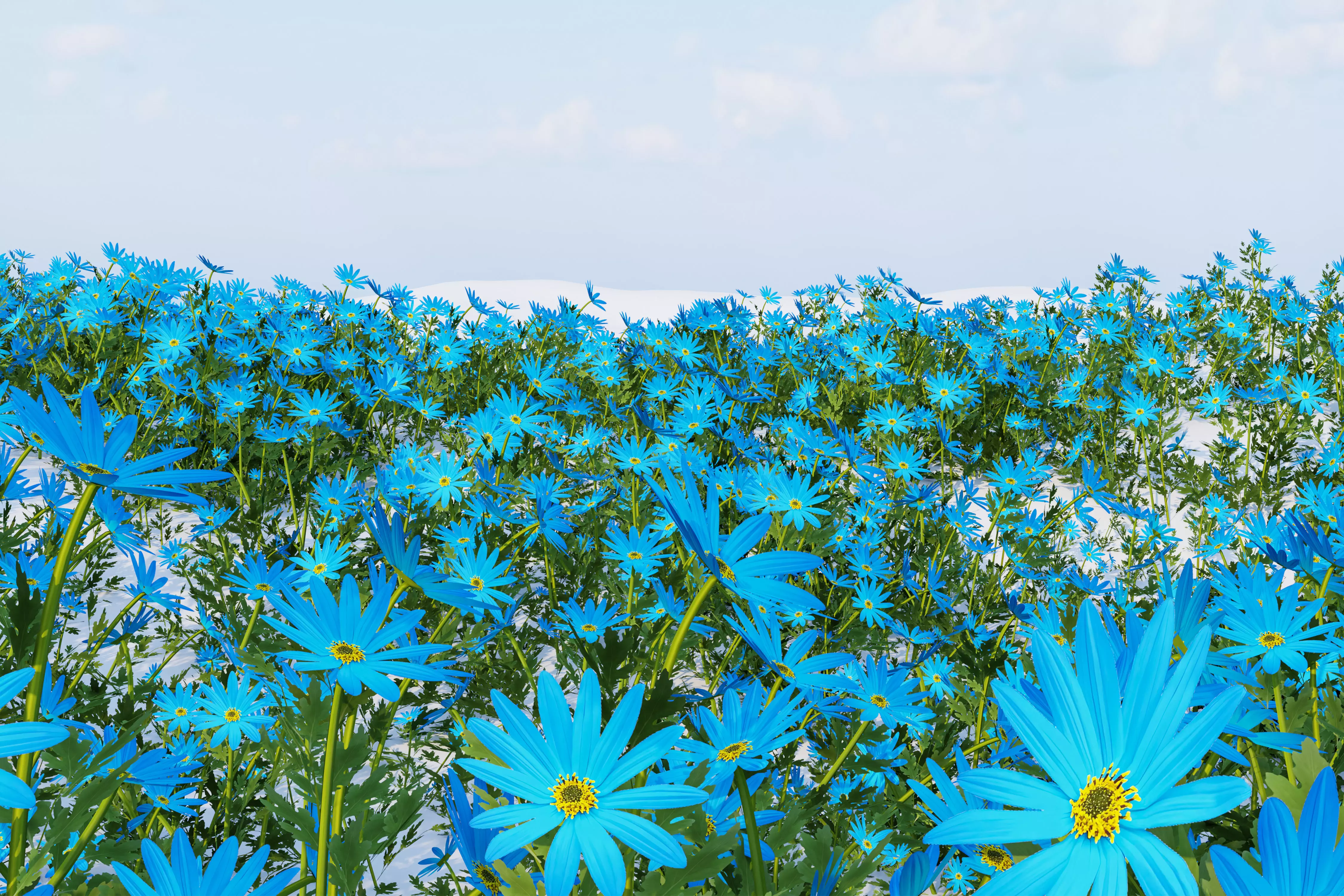 Blue Flower Plant Free low-poly 3D model