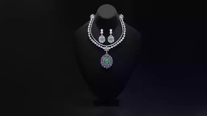 Mughal necklace and Earring