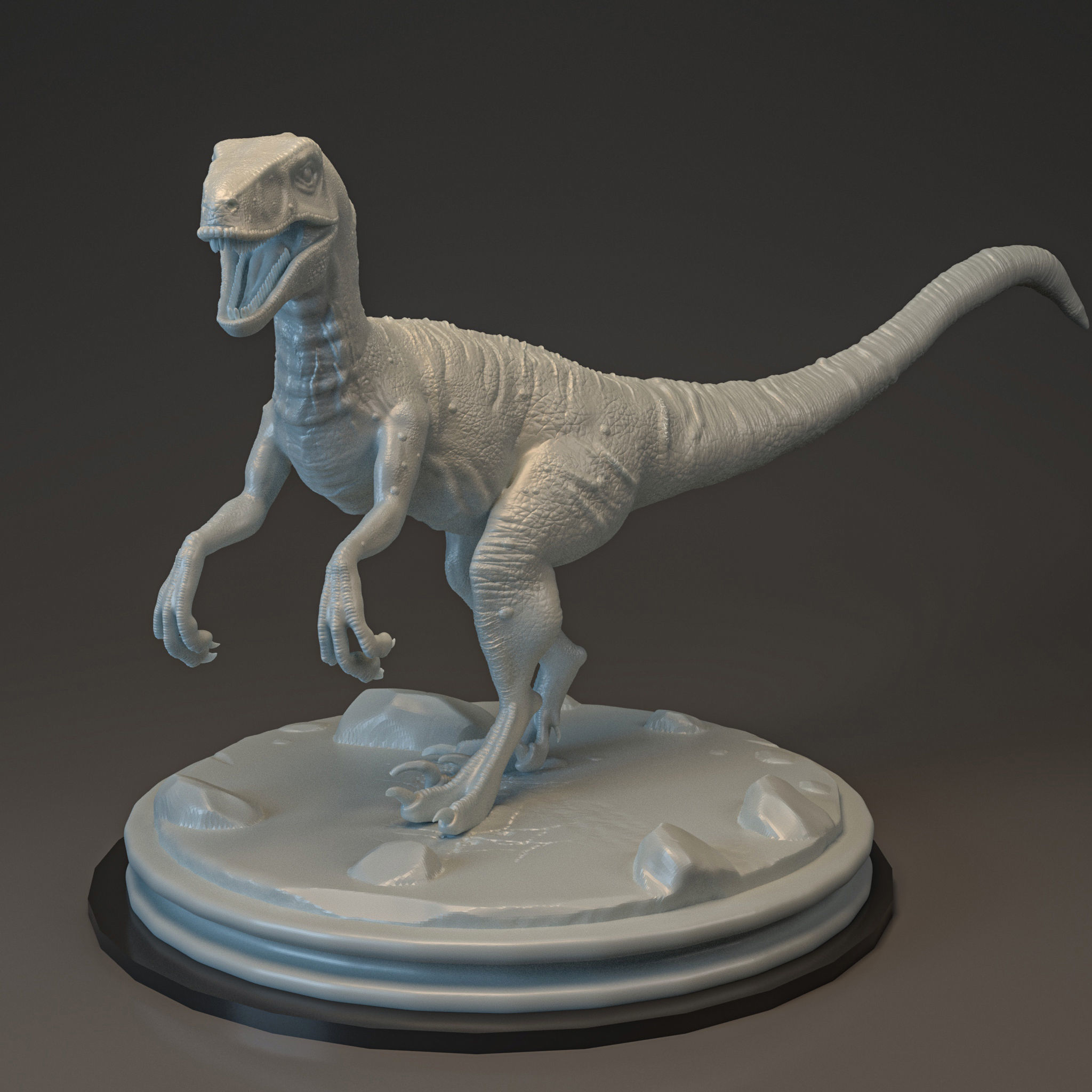 Velociraptor-dinosaur 3D print model_3
