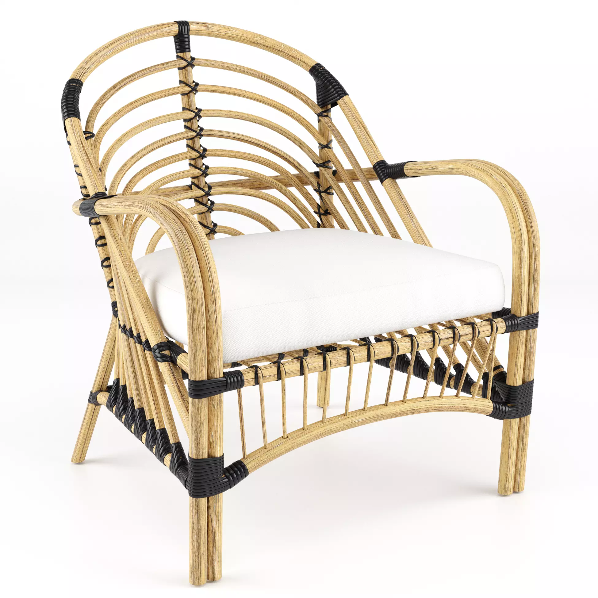 Rattan armchair 3D model