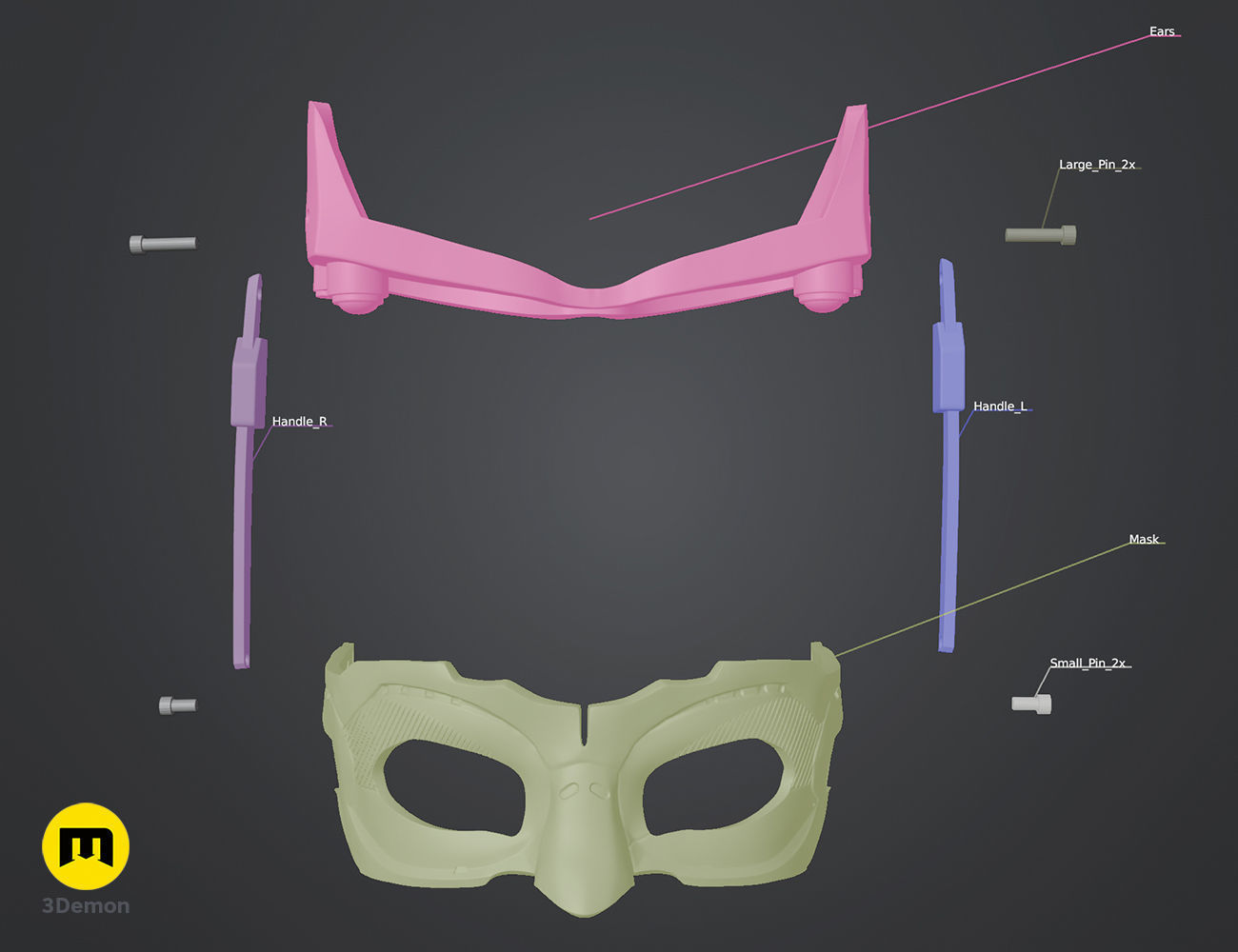 Catwoman mask - Dark Knight Rises 3D print model_4