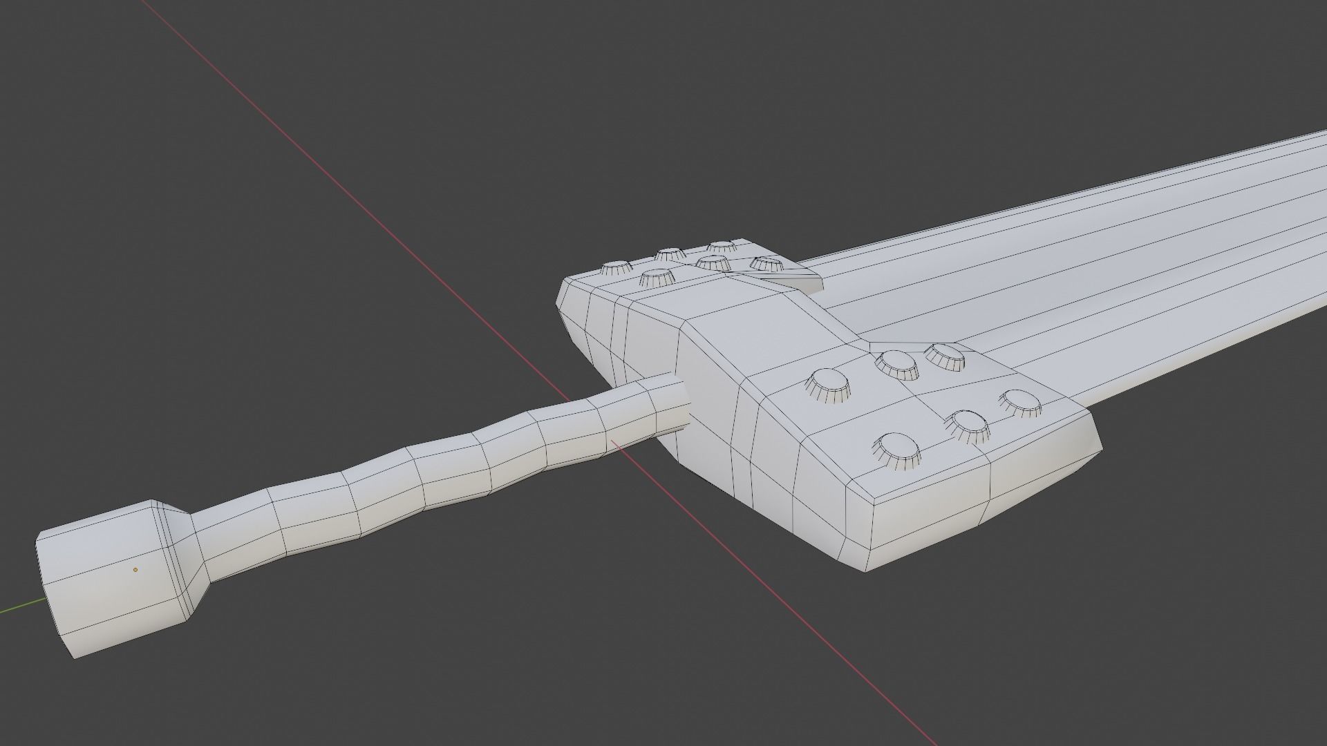 Guts Godot Sword Low-poly 3D model_15