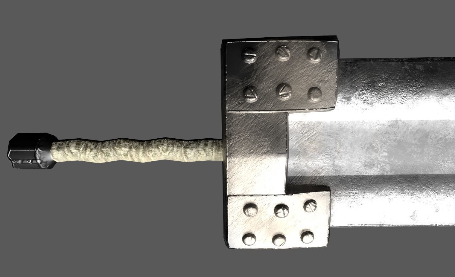 Guts Godot Sword Low-poly 3D model_8