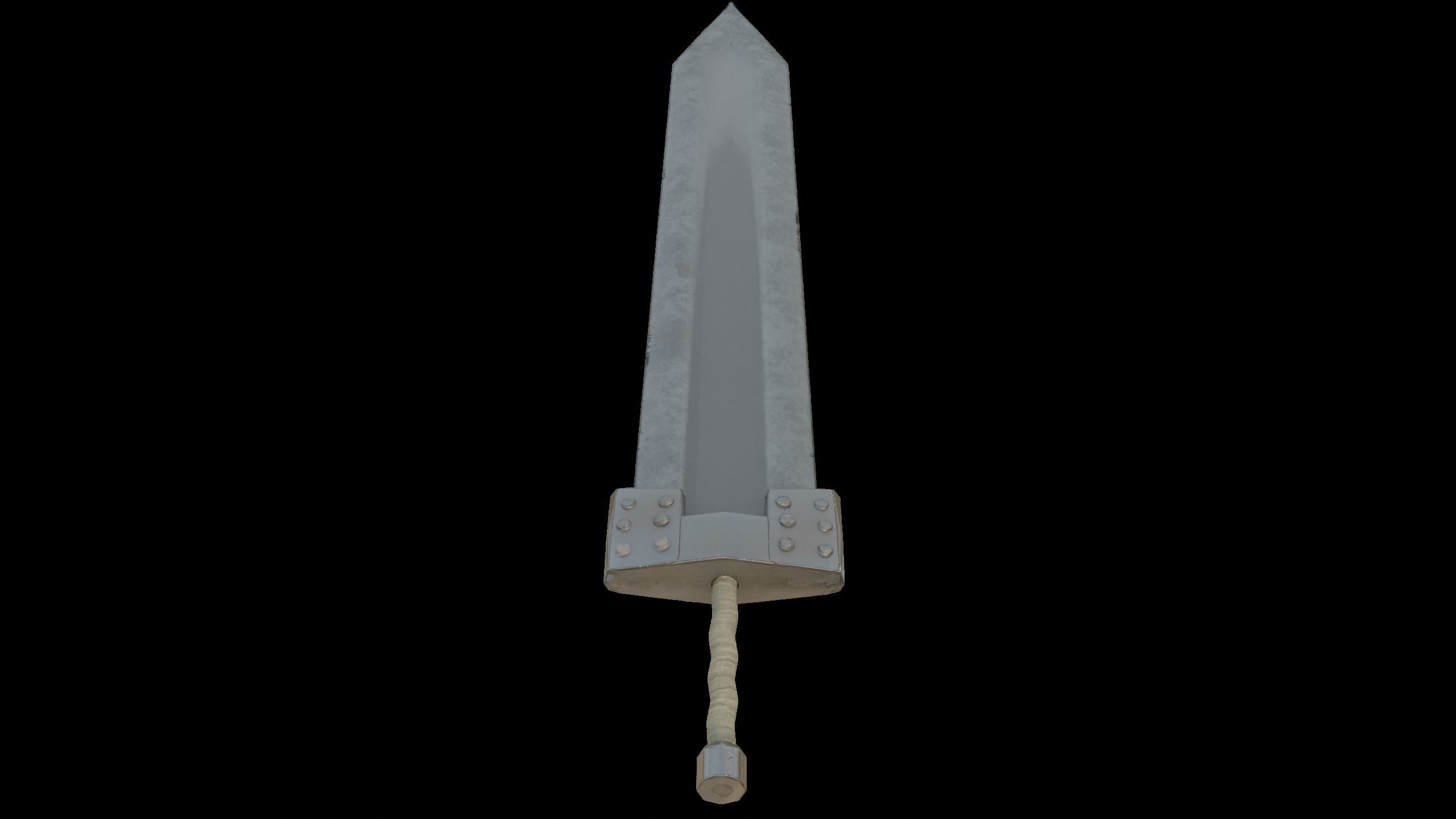 Guts Godot Sword Low-poly 3D model_11