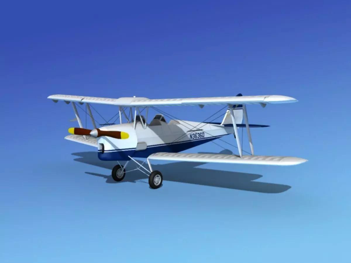 Dehavilland DH82 Tiger Moth V11 3D model_0