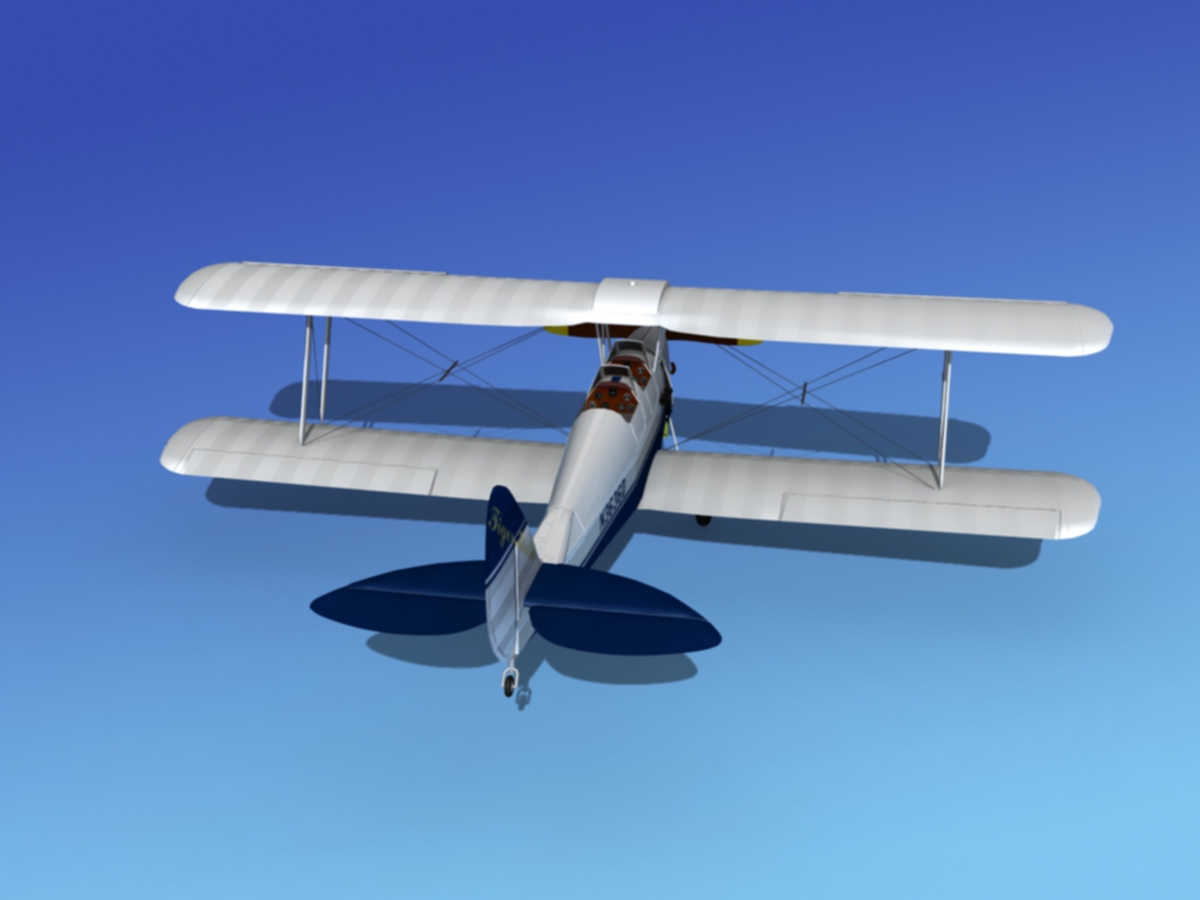 Dehavilland DH82 Tiger Moth V11 3D model_6