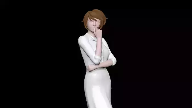 Office woman figurine