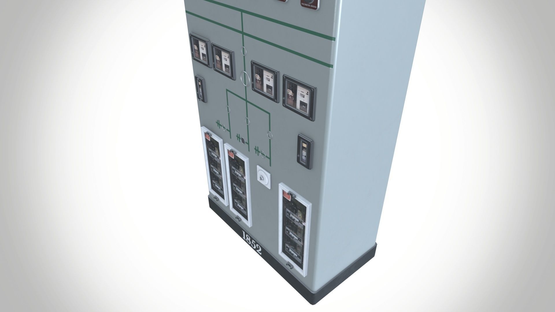33 KV Relay Panel Low-poly 3D model_7