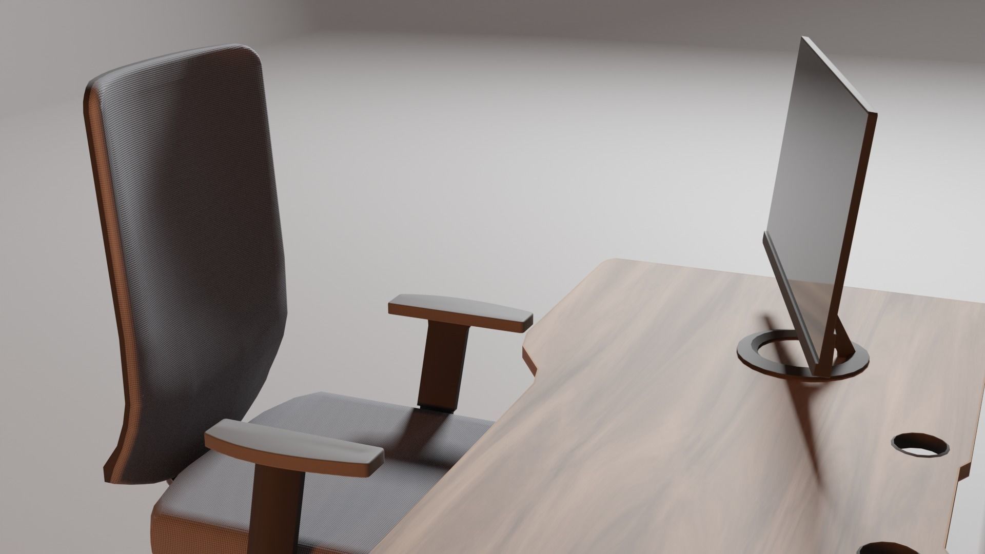 Office workplace 3D model_9