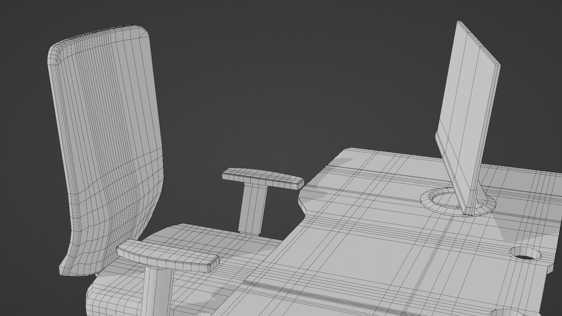 Office workplace 3D model_24