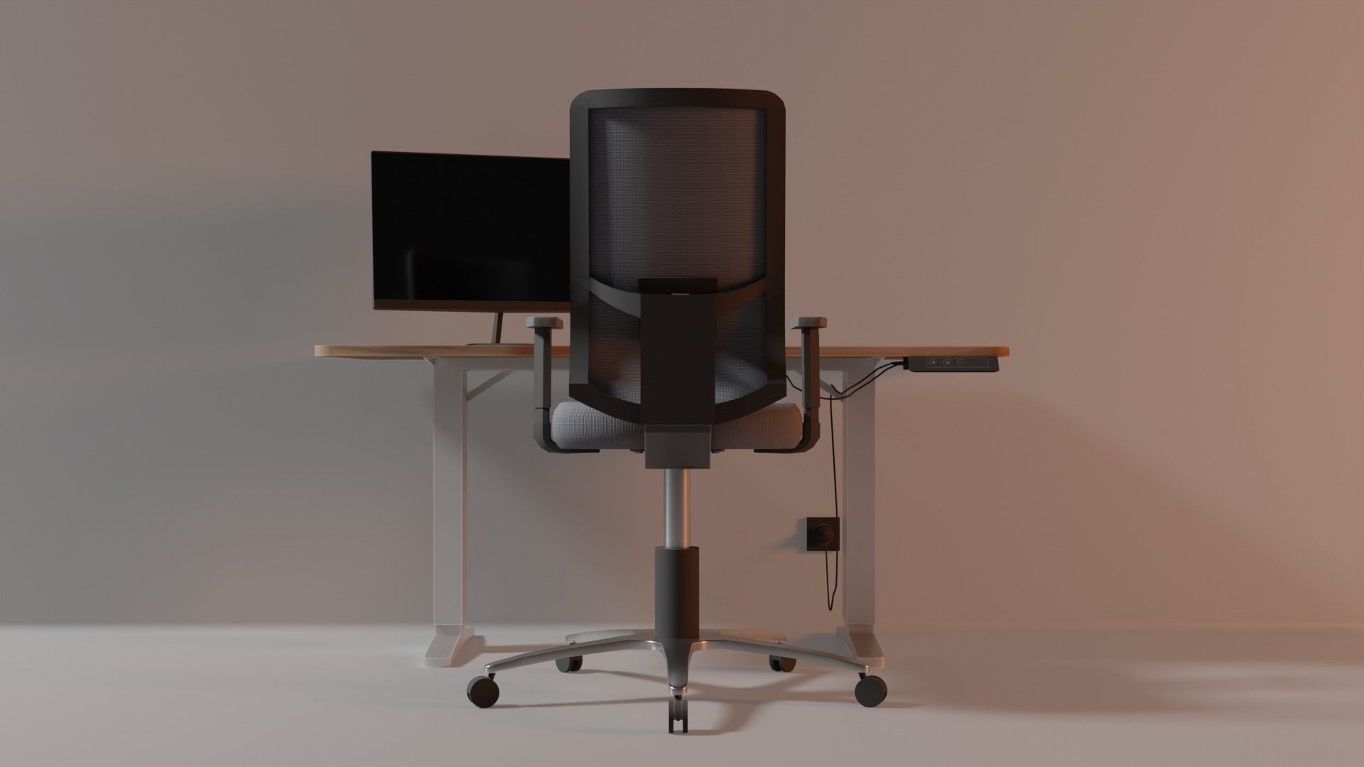 Office workplace 3D model_7