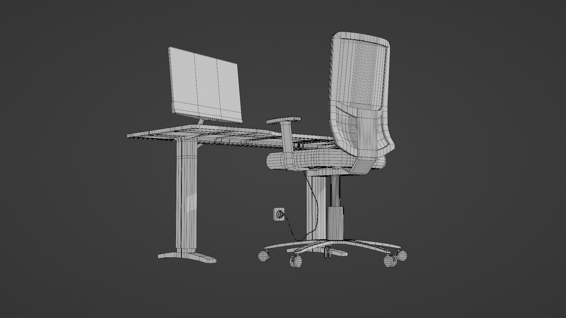 Office workplace 3D model_18