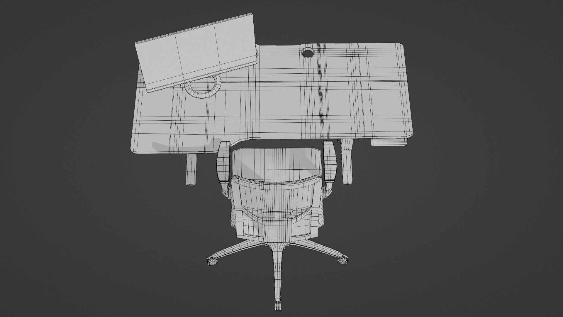 Office workplace 3D model_23