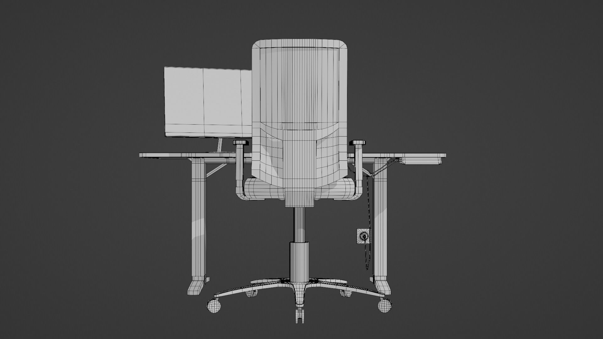 Office workplace 3D model_22