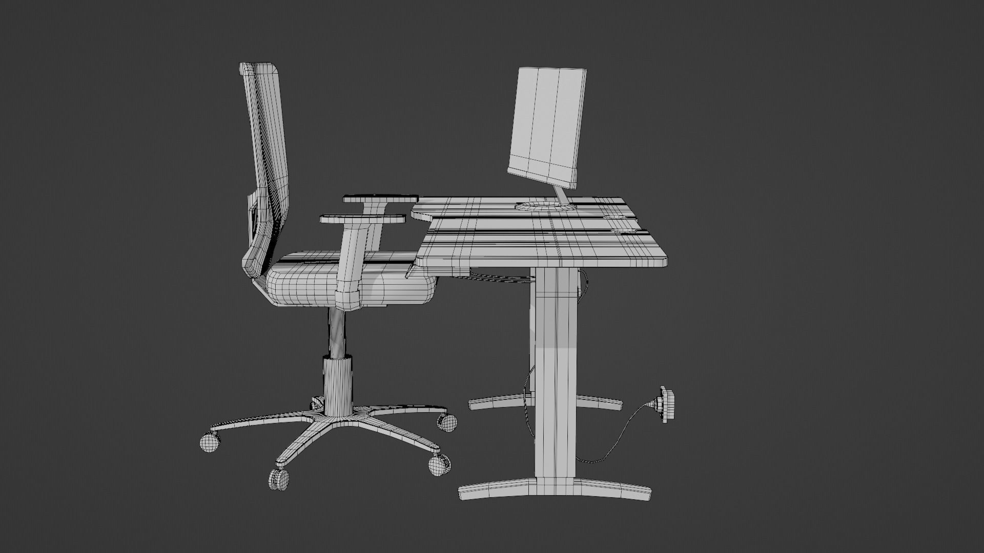 Office workplace 3D model_21