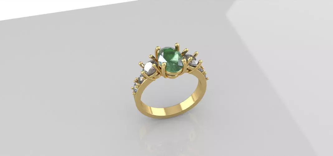 Wedding ring 3D print model_0