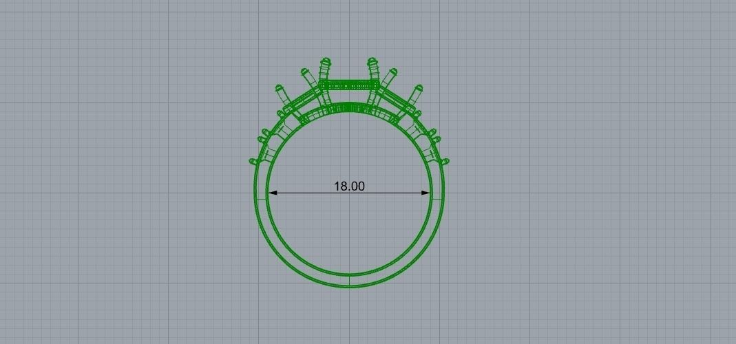 Wedding ring 3D print model_3