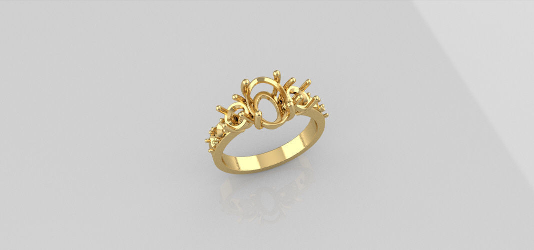 Wedding ring 3D print model_2
