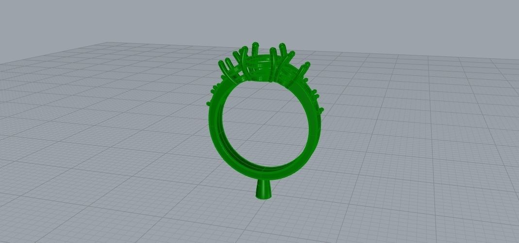 Wedding ring 3D print model_4