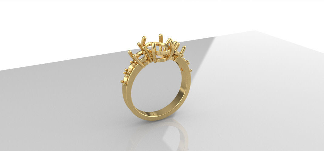 Wedding ring 3D print model_1