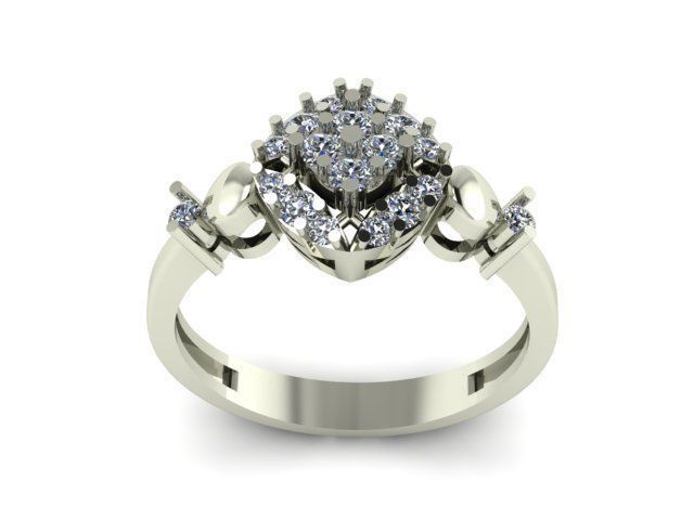 fashion ring for daimonds 3D print model_4