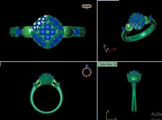fashion ring for daimonds 3D print model_13