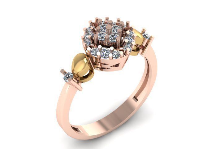 fashion ring for daimonds 3D print model_8