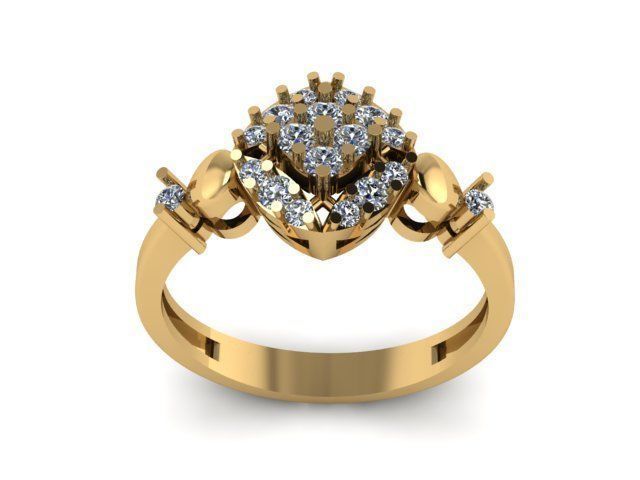 fashion ring for daimonds 3D print model_3