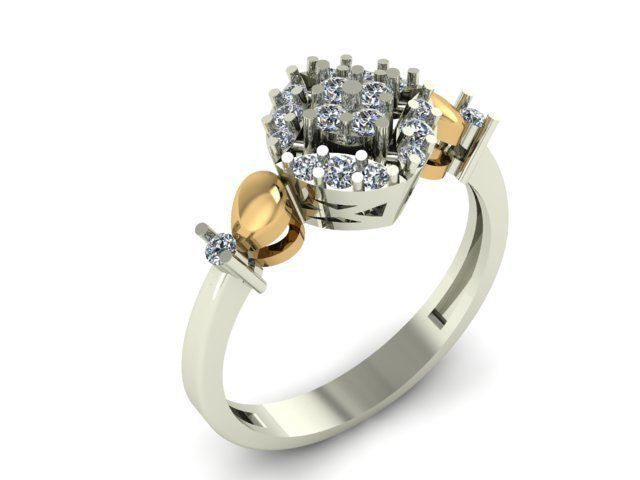 fashion ring for daimonds 3D print model_7