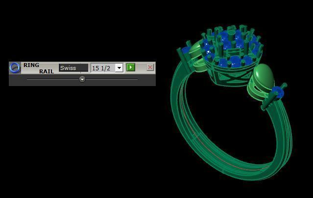 fashion ring for daimonds 3D print model_14