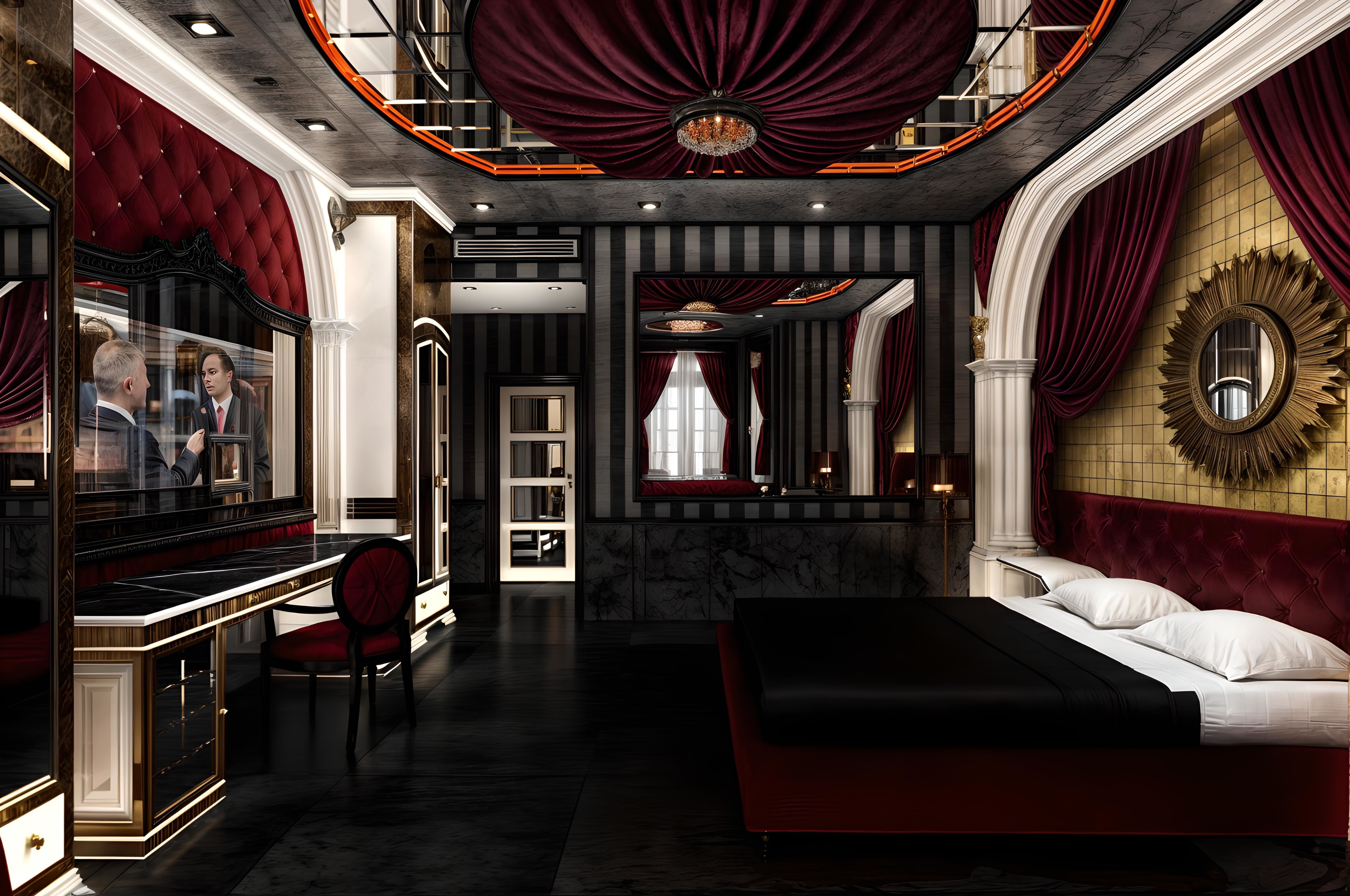 Luxurious and Elegant Hotel Room Design Low-poly 3D model_2