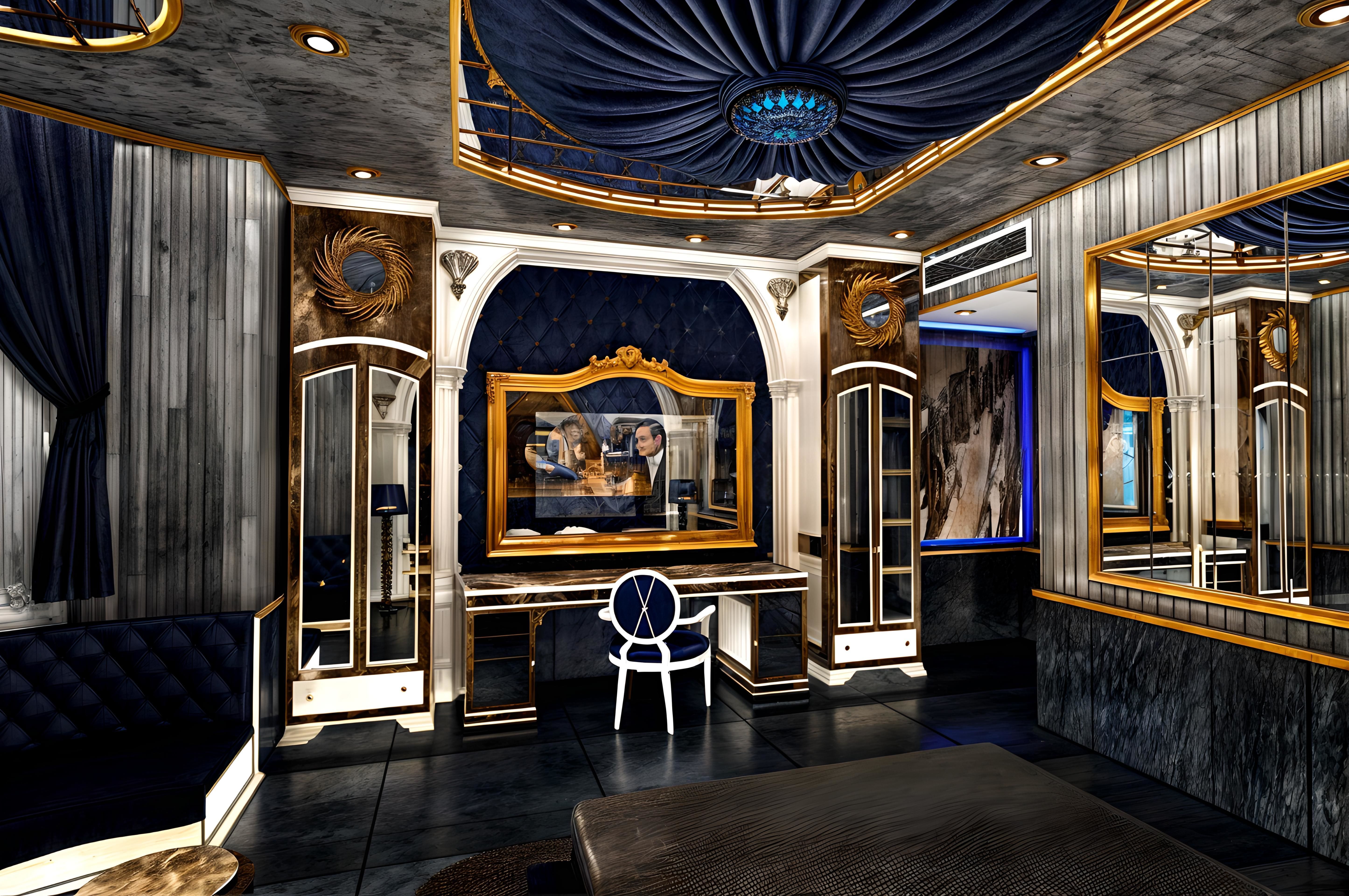 Luxurious and Elegant Hotel Room Design Low-poly 3D model_3