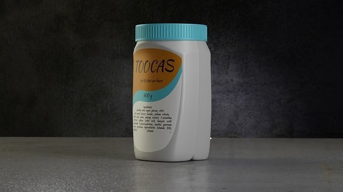 Plastic Jar Mockup  3D model