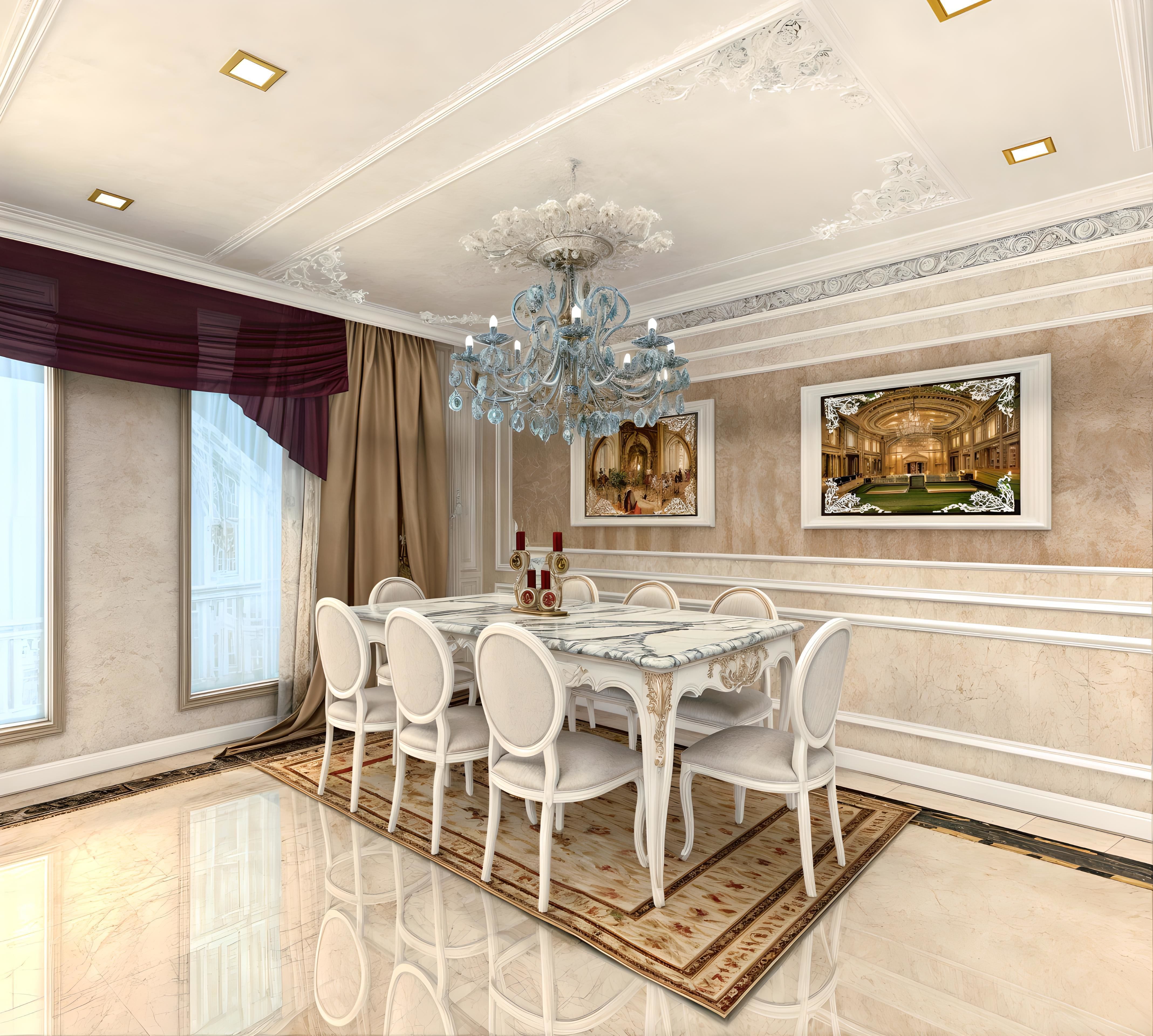 Classic Residence Apartment Design 3D model_4