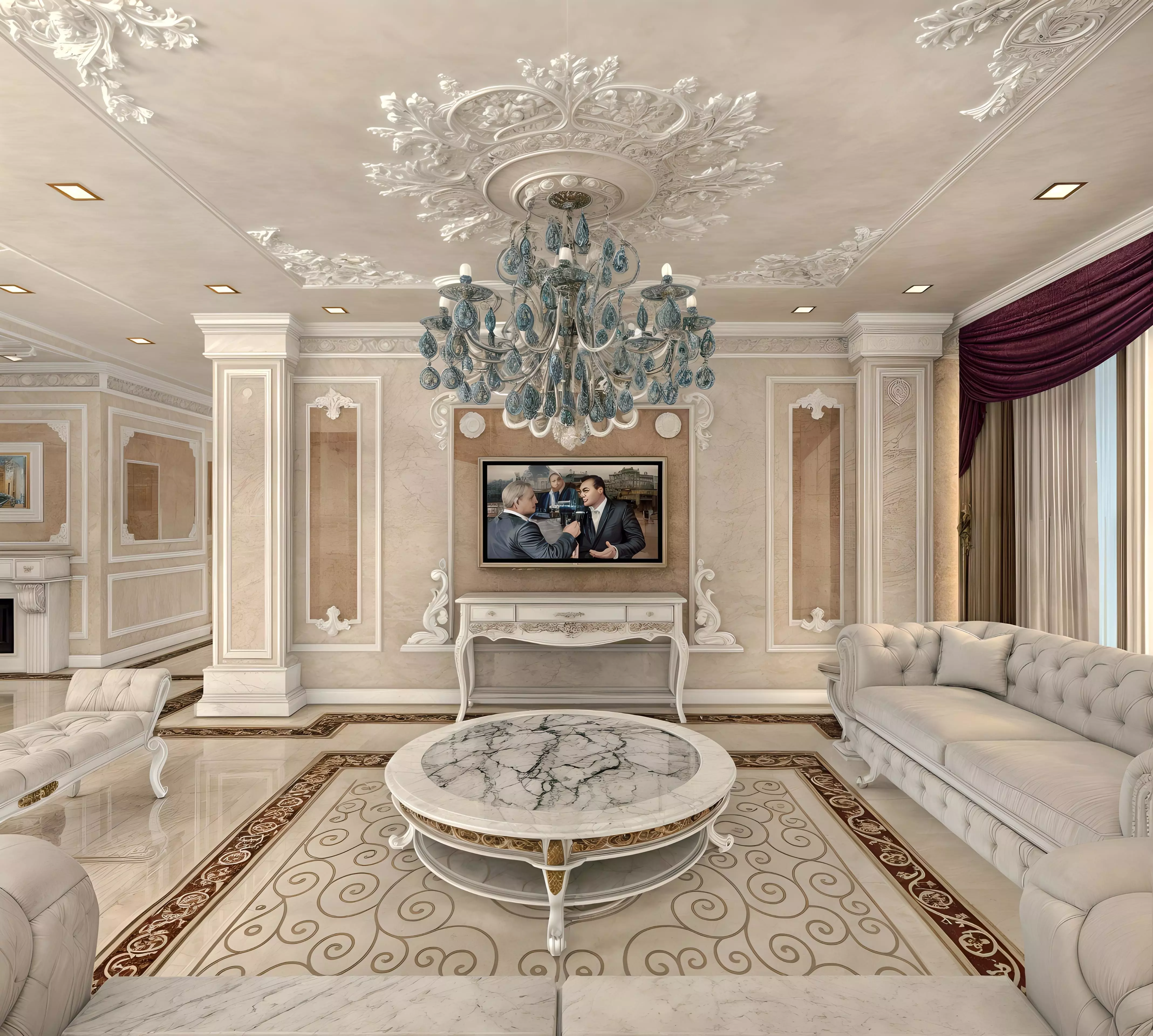 Classic Residence Apartment Design 3D model_0