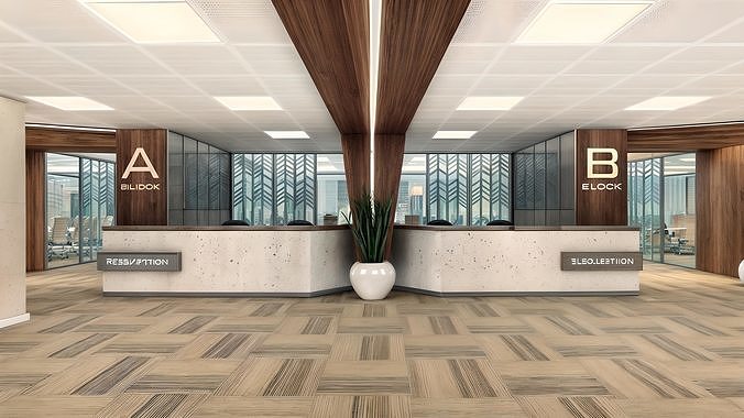 Collaborative Office Design Low-poly 3D model
