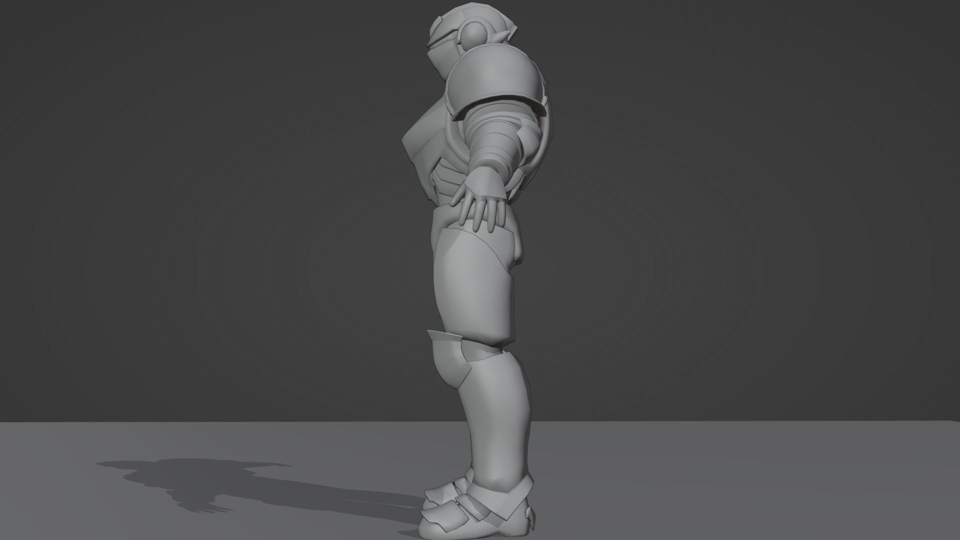 Fantasy Sci-Fi Armoured Character Rigged Blender 3D model_7
