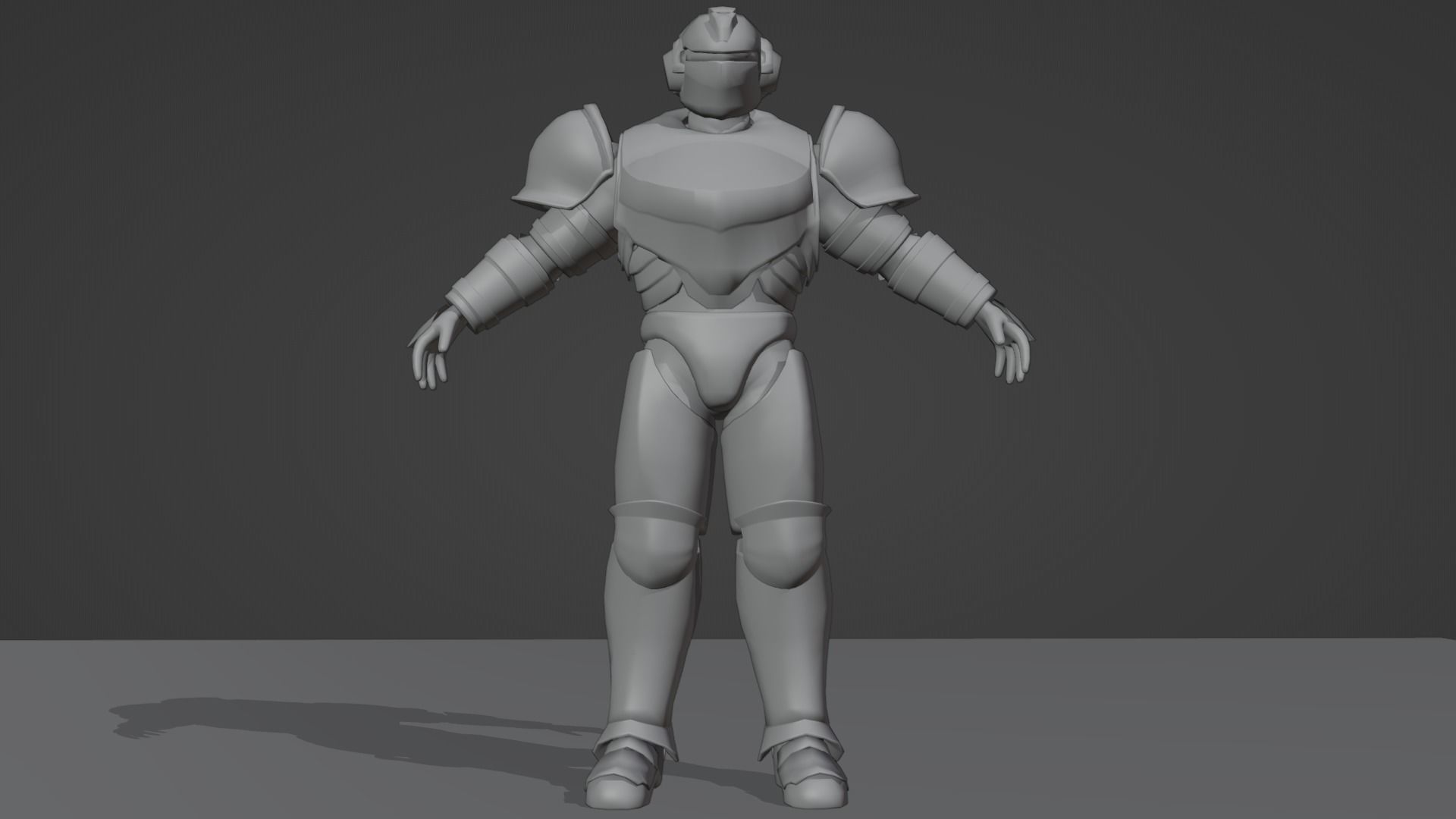 Fantasy Sci-Fi Armoured Character Rigged Blender 3D model_4